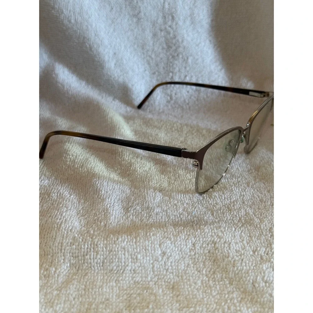 DKNY Eyeglasses Womens OS Burgundy Gold Semi Rimless Cat Eye‎ Frames